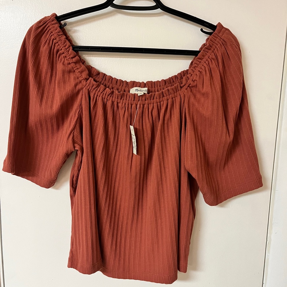 Madewell Burnt Orange Blouse NWT